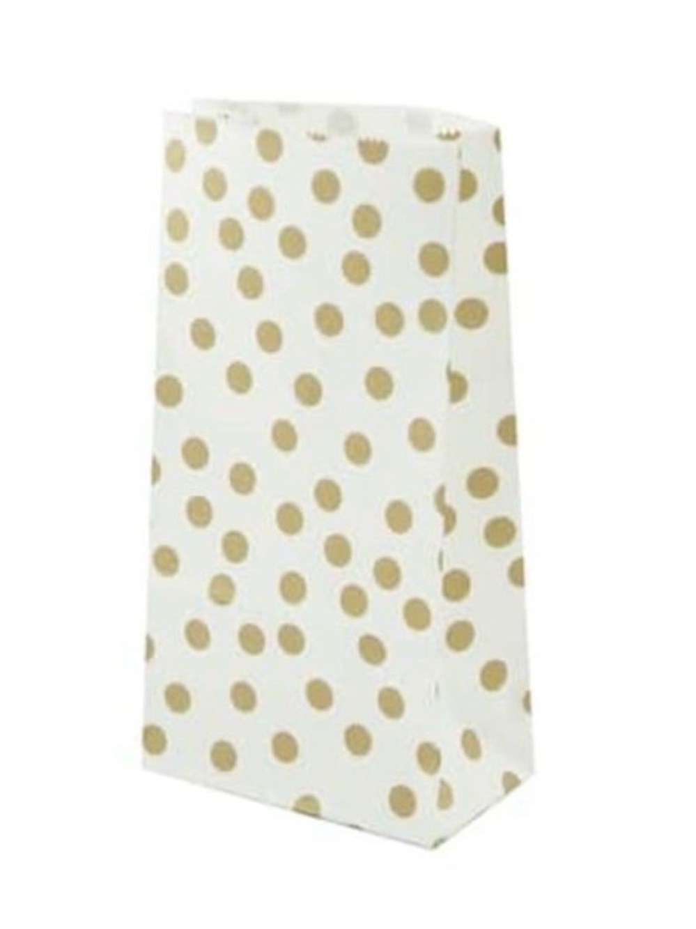Celebrate It Small White & Gold Treat Bags, 16 pieces